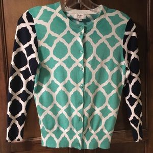 Crown and ivy Cardigan Navy Blue Teal Green XS